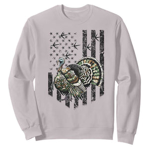Turkey Hunter Sweatshirt Patriotic American Flag Gift - Print Your Wear