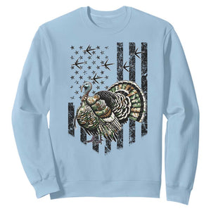 Turkey Hunter Sweatshirt Patriotic American Flag Gift - Print Your Wear