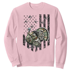 Turkey Hunter Sweatshirt Patriotic American Flag Gift - Print Your Wear