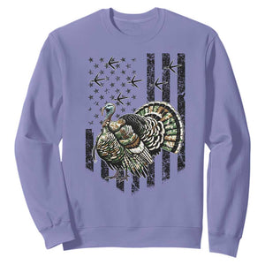 Turkey Hunter Sweatshirt Patriotic American Flag Gift - Print Your Wear