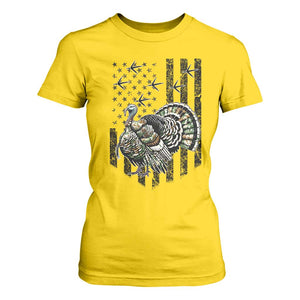 Turkey Hunter T Shirt For Women Patriotic American Flag Gift TS12 Daisy Print Your Wear