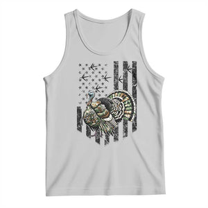 Turkey Hunter Tank Top Patriotic American Flag Gift TS12 Ash Print Your Wear