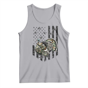 Turkey Hunter Tank Top Patriotic American Flag Gift TS12 Athletic Heather Print Your Wear