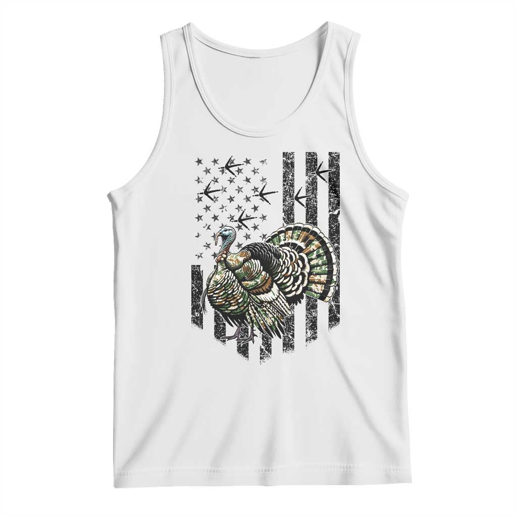 Turkey Hunter Tank Top Patriotic American Flag Gift TS12 White Print Your Wear