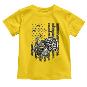 Turkey Hunter Toddler T Shirt Patriotic American Flag Gift TS12 Daisy Print Your Wear