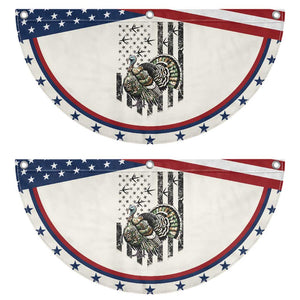 Turkey Hunter Patriotic Fan Flag American Flag Gift