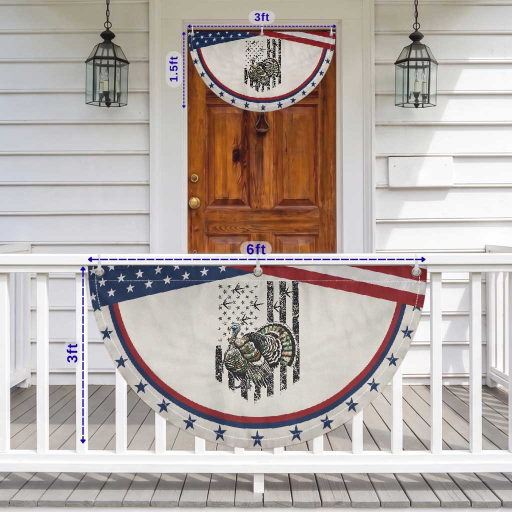 Turkey Hunter Patriotic Fan Flag American Flag Gift