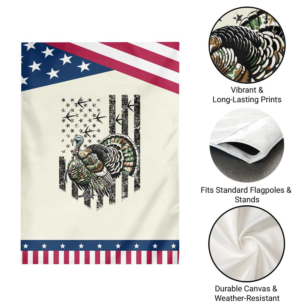 Turkey Hunter Garden Flag Patriotic American Flag Gift TS12 Print Your Wear