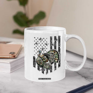 Turkey Hunter Coffee Mug Patriotic American Flag Gift TS12 Print Your Wear