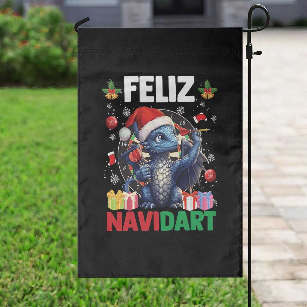 Funny Dragon Throwing Dart Christmas Gift Garden Flag Feliz Navidart TS12 Print Your Wear
