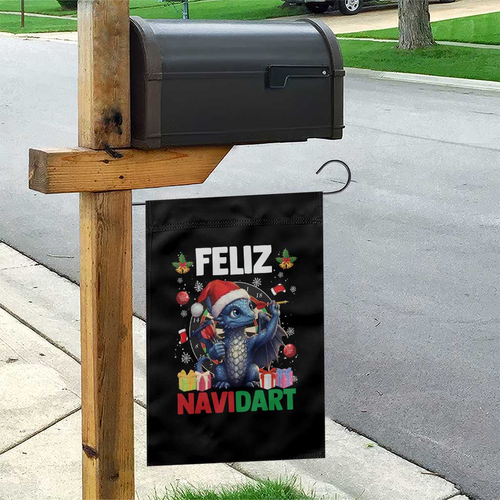 Funny Dragon Throwing Dart Christmas Gift Garden Flag Feliz Navidart TS12 Print Your Wear