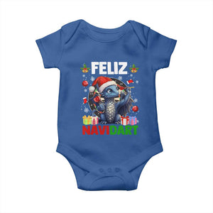 Funny Dragon Throwing Dart Christmas Gift Baby Onesie Feliz Navidart TS12 Royal Blue Print Your Wear