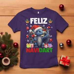 Funny Dragon Throwing Dart Christmas Gift T Shirt Feliz Navidart TS12 Purple Print Your Wear