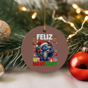 Funny Dragon Throwing Dart Christmas Gift Ceramic Ornament Feliz Navidart TS12 1pc Mocha Print Your Wear