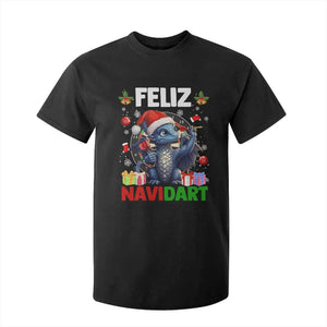 Funny Dragon Throwing Dart Christmas Gift T Shirt For Kid Feliz Navidart TS12 Black Print Your Wear