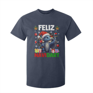 Funny Dragon Throwing Dart Christmas Gift T Shirt For Kid Feliz Navidart TS12 Navy Print Your Wear