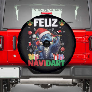 Funny Dragon Throwing Dart Christmas Gift Spare Tire Cover Feliz Navidart TS12 Black Print Your Wear
