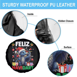 Funny Dragon Throwing Dart Christmas Gift Spare Tire Cover Feliz Navidart TS12 Print Your Wear