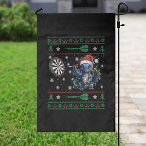 Funny Dragon Throwing Dart Garden Flag Ugly Christmas Dart Player Gift TS12 Print Your Wear