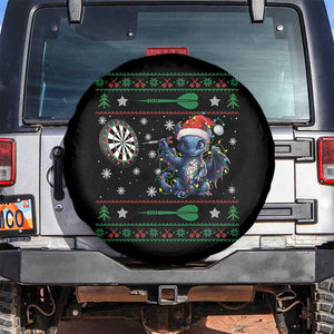 Funny Dragon Throwing Dart Spare Tire Cover Ugly Christmas Dart Player Gift TS12 No hole Black Print Your Wear