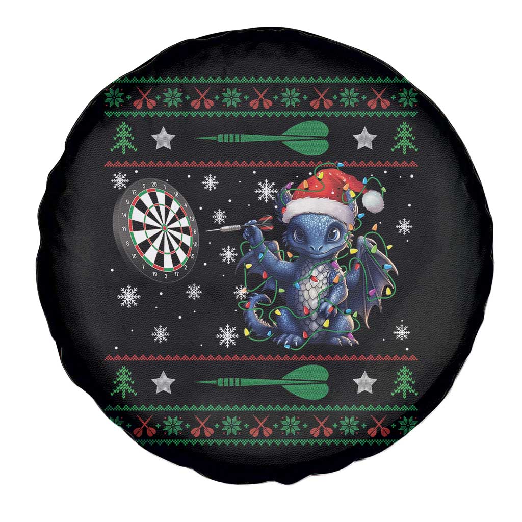 Funny Dragon Throwing Dart Spare Tire Cover Ugly Christmas Dart Player Gift TS12 Print Your Wear