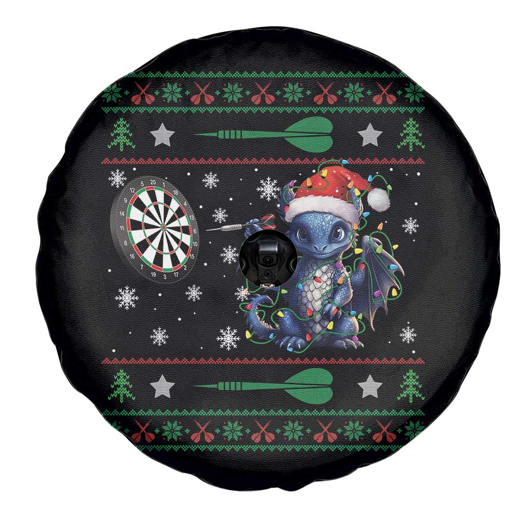 Funny Dragon Throwing Dart Spare Tire Cover Ugly Christmas Dart Player Gift TS12 Print Your Wear