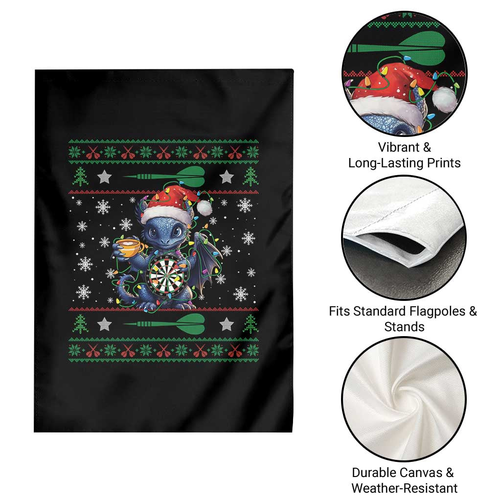 Ugly Christmas Dragon Dart Player Garden Flag Gift For Dartist TS12 Print Your Wear