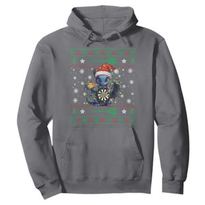 Ugly Christmas Dragon Dart Player Hoodie Gift For Dartist TS12 Charcoal Print Your Wear
