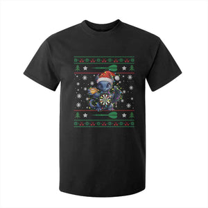 Ugly Christmas Dragon Dart Player T Shirt For Kid Gift For Dartist TS12 Black Print Your Wear