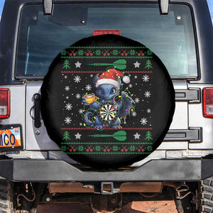 Ugly Christmas Dragon Dart Player Spare Tire Cover Gift For Dartist TS12 No hole Black Print Your Wear