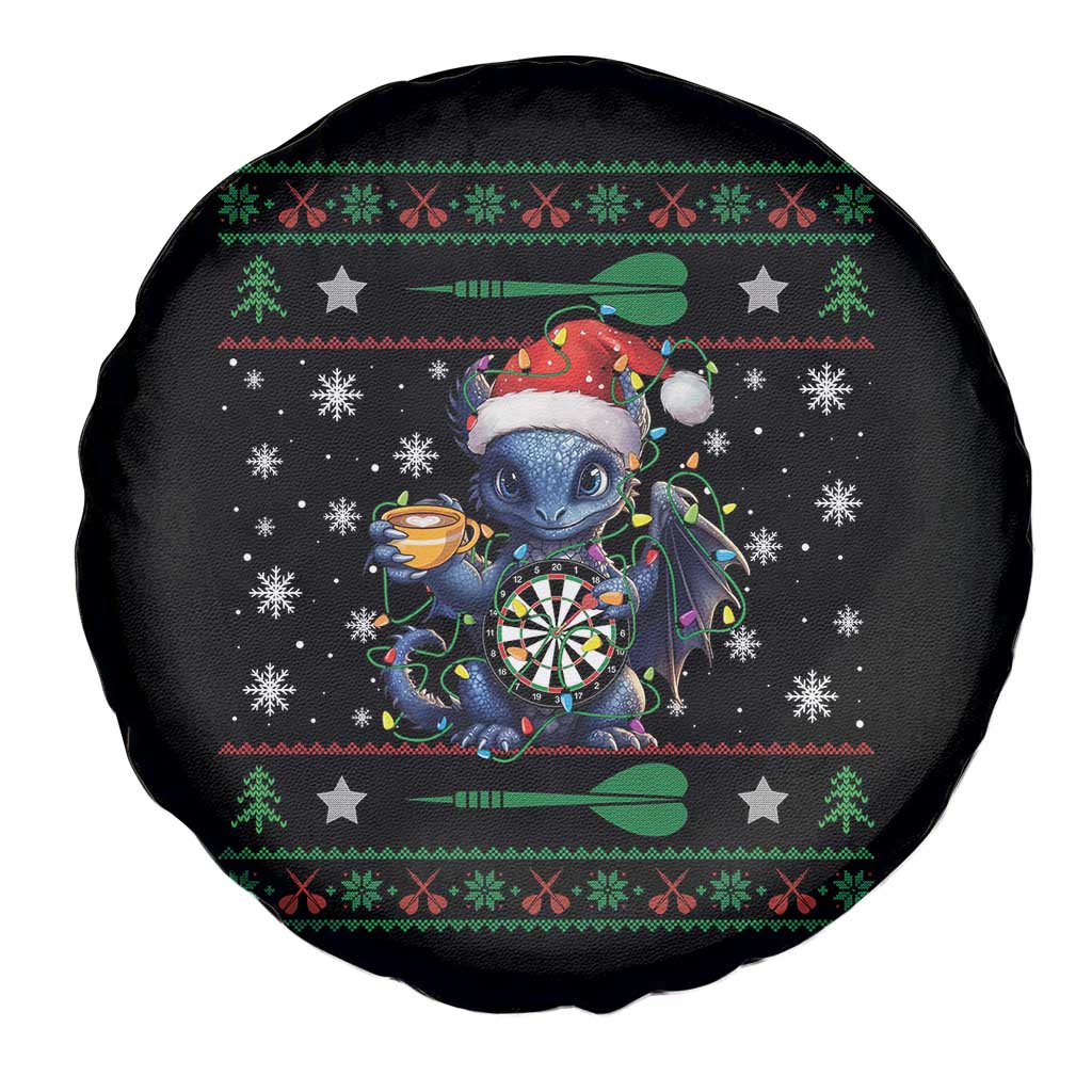 Ugly Christmas Dragon Dart Player Spare Tire Cover Gift For Dartist TS12 Print Your Wear