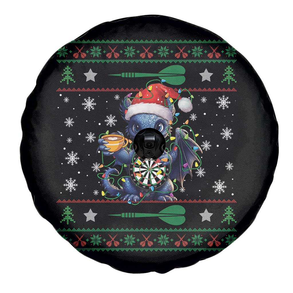 Ugly Christmas Dragon Dart Player Spare Tire Cover Gift For Dartist TS12 Print Your Wear