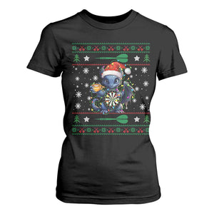 Ugly Christmas Dragon Dart Player T Shirt For Women Gift For Dartist TS12 Black Print Your Wear