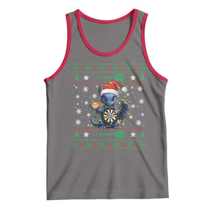 Ugly Christmas Dragon Dart Player Tank Top Gift For Dartist TS12 Deep Heather Red Print Your Wear