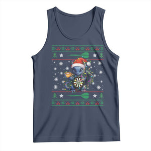 Ugly Christmas Dragon Dart Player Tank Top Gift For Dartist TS12 Navy Print Your Wear