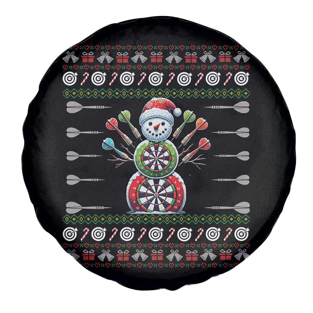 Funny Snowman Dartboard Spare Tire Cover Dartist Ugly Christmas Gift TS12 Print Your Wear