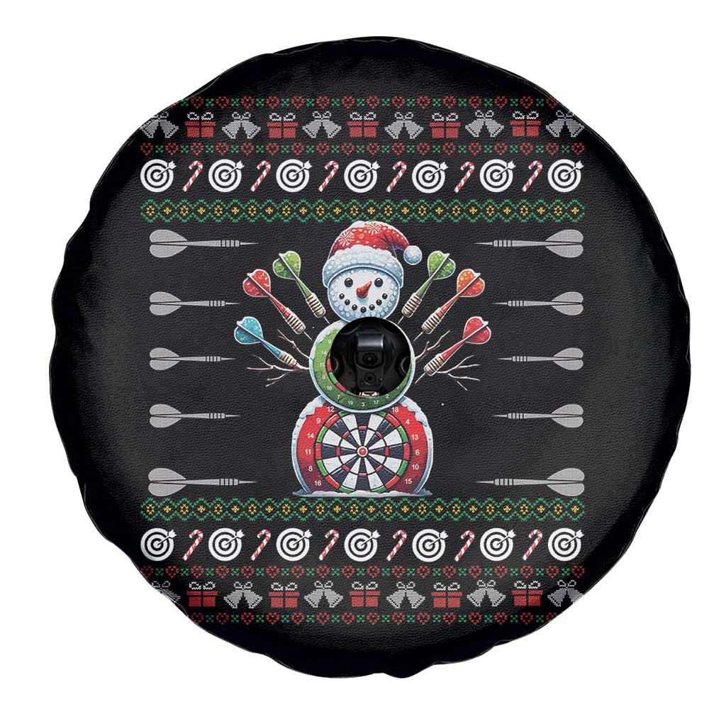 Funny Snowman Dartboard Spare Tire Cover Dartist Ugly Christmas Gift TS12 Print Your Wear