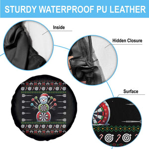 Funny Snowman Dartboard Spare Tire Cover Dartist Ugly Christmas Gift TS12 Print Your Wear