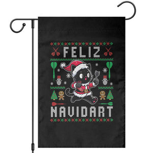 Santa Cat Feliz Navidart Garden Flag Funny Dartist Ugly Christmas Gift TS12 Black Print Your Wear