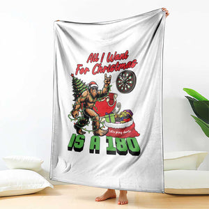 All I Want For Christmas Is A 180 Throw Blanket Bigfoot Lover Dartist Gift TS12 Print Your Wear