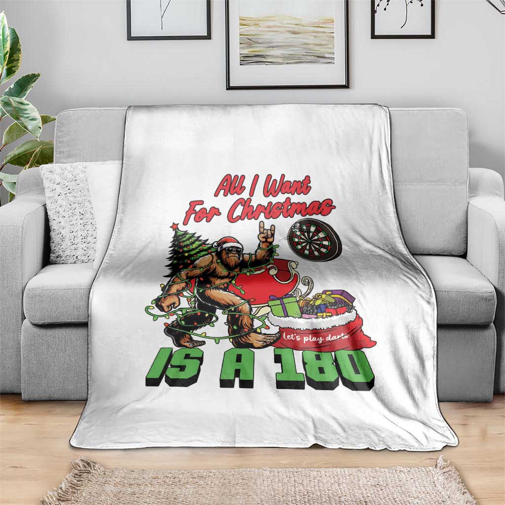 All I Want For Christmas Is A 180 Throw Blanket Bigfoot Lover Dartist Gift TS12 Print Your Wear