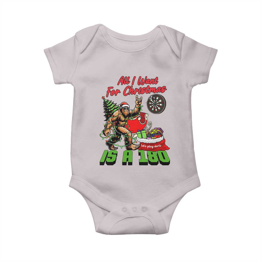 All I Want For Christmas Is A 180 Baby Onesie Bigfoot Lover Dartist Gift TS12 Ice Gray Print Your Wear