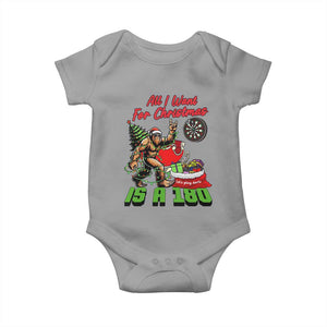 All I Want For Christmas Is A 180 Baby Onesie Bigfoot Lover Dartist Gift TS12 Sport Gray Print Your Wear