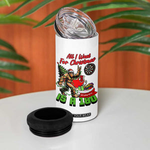 All I Want For Christmas Is A 180 4 in 1 Can Cooler Tumbler Bigfoot Lover Dartist Gift TS12 Print Your Wear