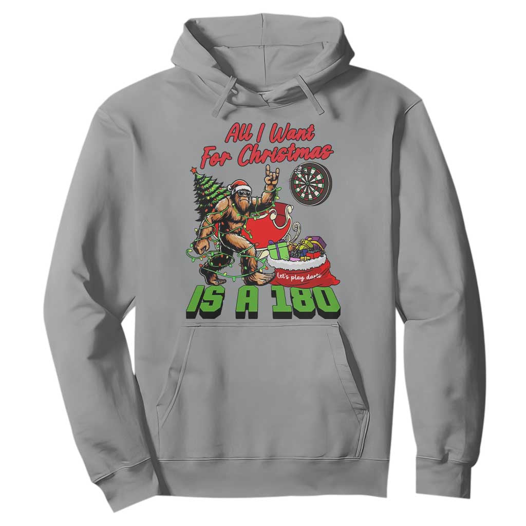All I Want For Christmas Is A 180 Hoodie Bigfoot Lover Dartist Gift TS12 Sport Gray Print Your Wear