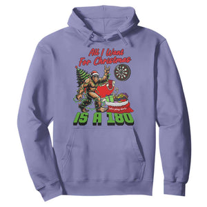 All I Want For Christmas Is A 180 Hoodie Bigfoot Lover Dartist Gift TS12 Violet Print Your Wear