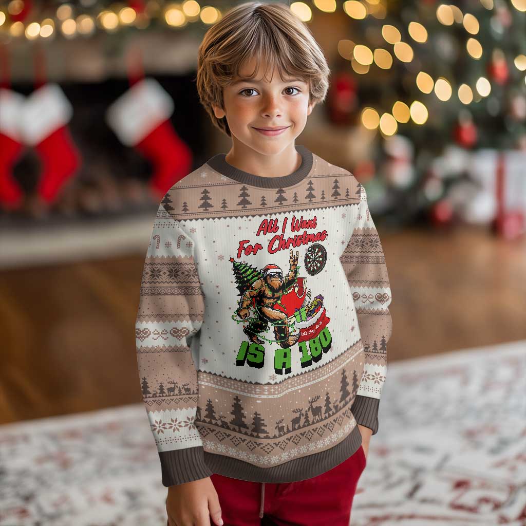 All I Want For Xmas Is A 180 Ugly Christmas Sweater Bigfoot Lover Dartist Gift TS12 Mocha Mousse Print Your Wear