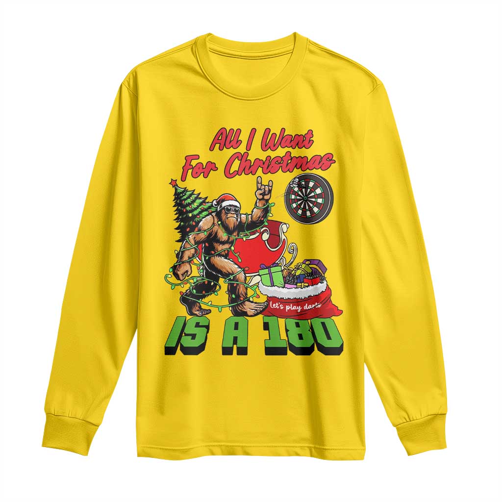 All I Want For Christmas Is A 180 Long Sleeve Shirt Bigfoot Lover Dartist Gift TS12 Daisy Print Your Wear