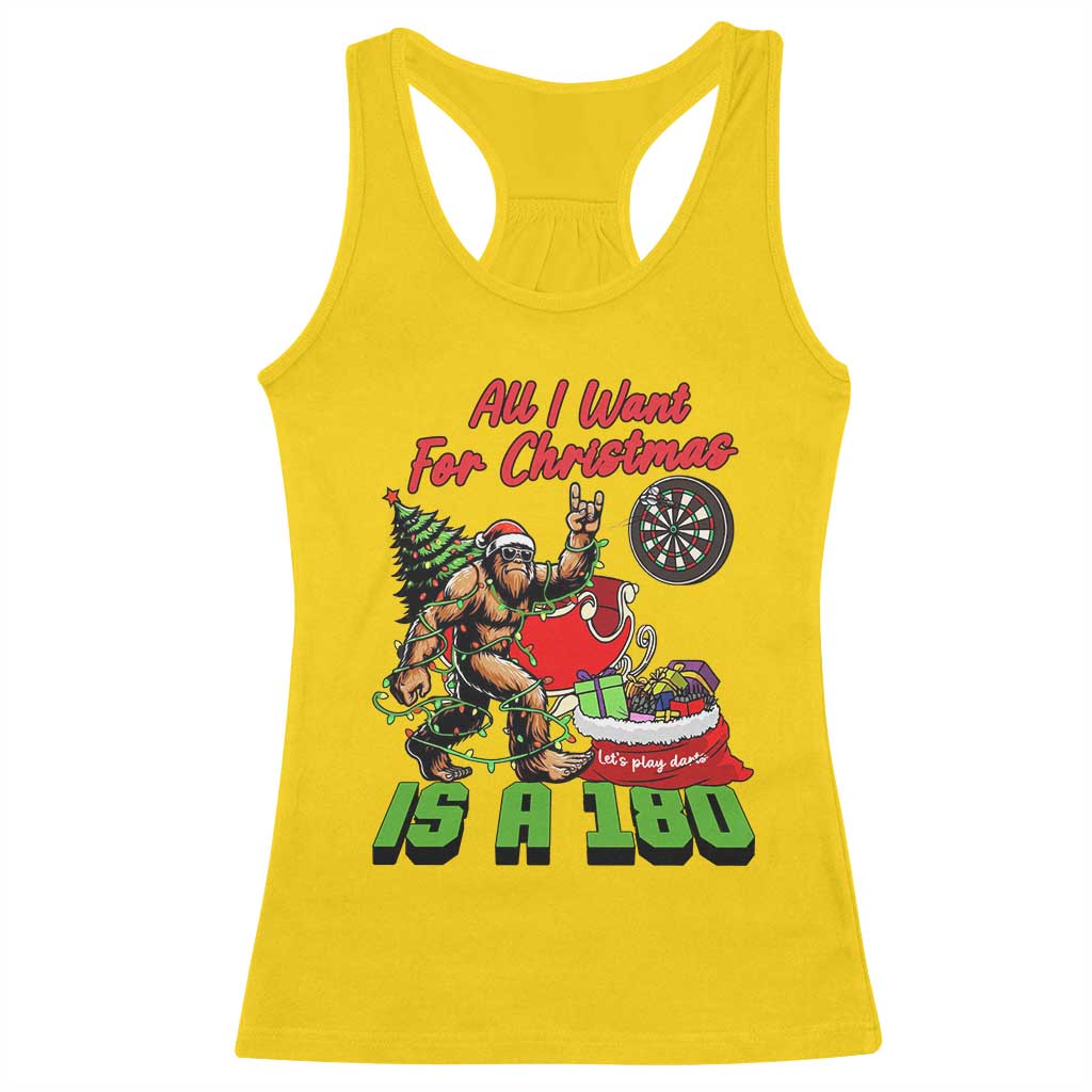 All I Want For Christmas Is A 180 Racerback Tank Top Bigfoot Lover Dartist Gift TS12 Daisy Print Your Wear