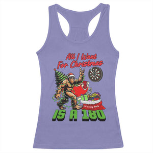 All I Want For Christmas Is A 180 Racerback Tank Top Bigfoot Lover Dartist Gift TS12 Violet Print Your Wear